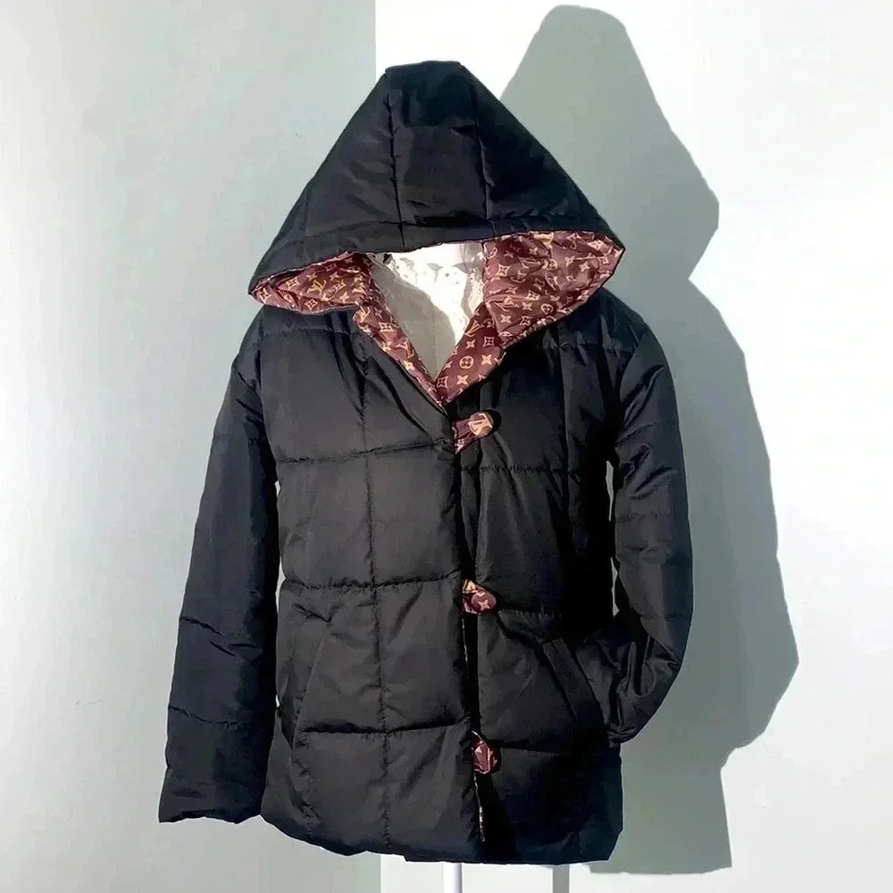 Long-sleeved Black Pillow Puffer Jacket size M/L - Picture 2 of 8